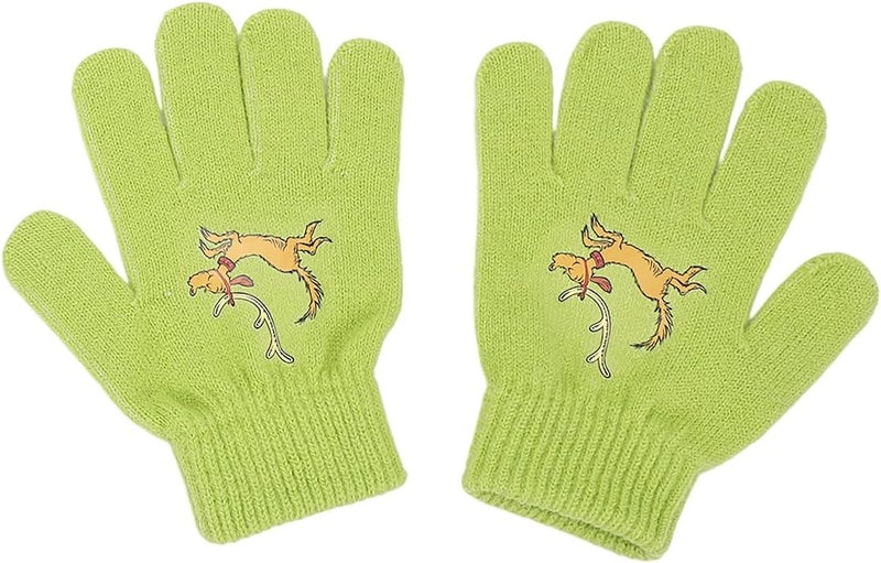 Bio World Grinch Youth Character Cuffed Beanie and Gloves Set Multicolored - Image 4